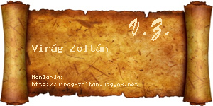 Virág Zoltán névjegykártya